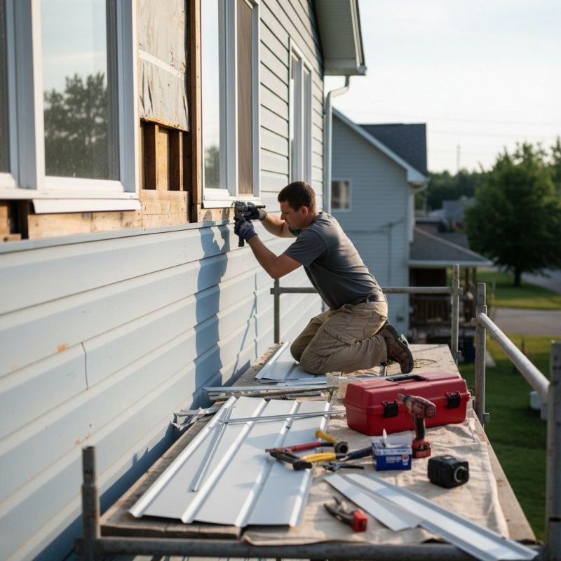 Sheet Metal Siding Repair